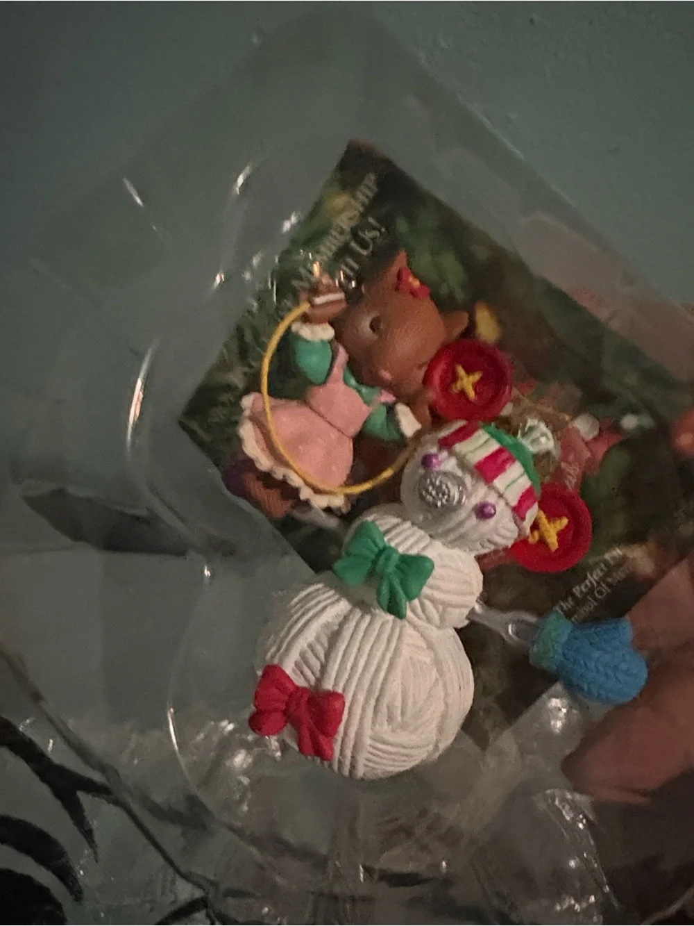Holiday Yarn Snowman Ornament